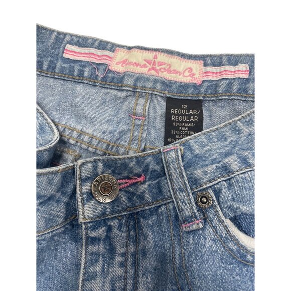 Arizona Jean Co. Girls Denim Shorts Size 12 Regular Blue - Picture 2 of 4